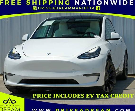 TESLA MODEL Y 2021 5YJYGDEF1MF081407 image